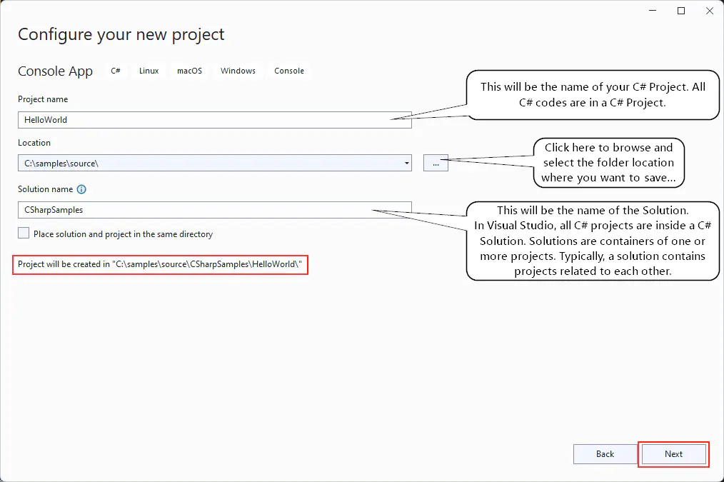 configure project